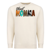Sandshell Blessed Momma Premium Sweatshirt - CowCowDesign