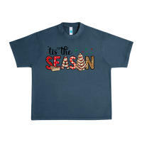Midnight Navy tis the season christmas debbie cake Urban Heavy Tee - MaliasSmallBusiness