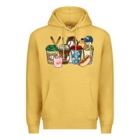 Antique Gold Baseball coffee cups Premium Hoodie - HowdyJamesFarm
