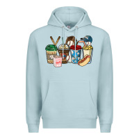 Blue Mist Baseball coffee cups Premium Hoodie - HowdyJamesFarm