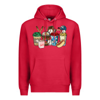 Cardinal Baseball coffee cups Premium Hoodie - HowdyJamesFarm