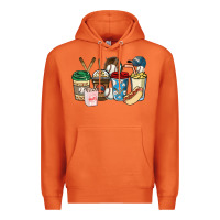 Carrot Baseball coffee cups Premium Hoodie - HowdyJamesFarm