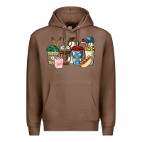 Chestnut Baseball coffee cups Premium Hoodie - HowdyJamesFarm