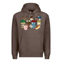 Coffee Baseball coffee cups Premium Hoodie - HowdyJamesFarm