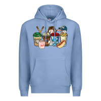 Colony Blue Baseball coffee cups Premium Hoodie - HowdyJamesFarm
