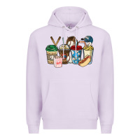 Lilac Baseball coffee cups Premium Hoodie - HowdyJamesFarm