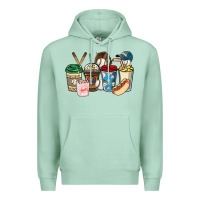 Seafoam Baseball coffee cups Premium Hoodie - HowdyJamesFarm