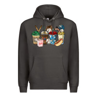 Smoke Baseball coffee cups Premium Hoodie - HowdyJamesFarm
