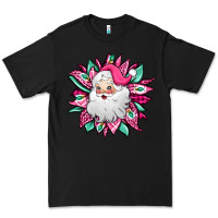 Black pink Christmas Santa Claus sunflower Premium Tee - Jasminsmagicworld