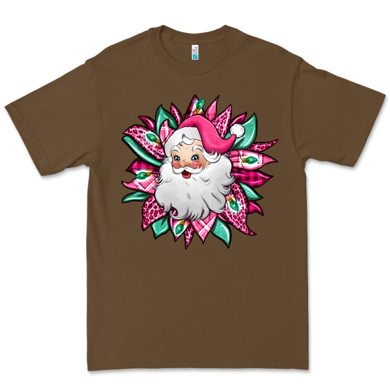Pink Christmas Santa Claus Sunflower Premium Tee by Jasminsmagicworld | Teevron