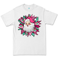 White pink Christmas Santa Claus sunflower Premium Tee - Jasminsmagicworld
