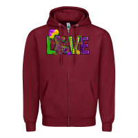 Burgundy Love Louisiana Zipper Hoodie - HowdyJamesFarm
