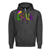 Charcoal Heather Love Louisiana Zipper Hoodie - HowdyJamesFarm