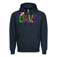 Navy Love Louisiana Zipper Hoodie - HowdyJamesFarm