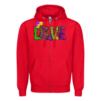 Red Love Louisiana Zipper Hoodie - HowdyJamesFarm