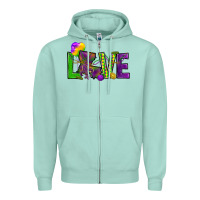 Seafoam Love Louisiana Zipper Hoodie - HowdyJamesFarm