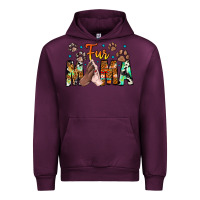 Mauve Wine fur mama Urban Hoodie - CowhideDigitalArt