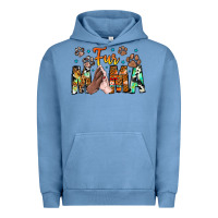 Pigment Pebble Blue fur mama Urban Hoodie - CowhideDigitalArt