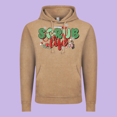 Scrub Life Vintage Hoodie Designed By Maliassmallbusiness