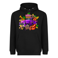 Black mardi gras truck olivia Heavyweight Hoodie - OliviaCreatesArt