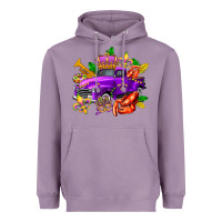 Lavender mardi gras truck olivia Heavyweight Hoodie - OliviaCreatesArt