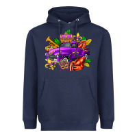 Navy mardi gras truck olivia Heavyweight Hoodie - OliviaCreatesArt