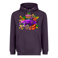 Plum mardi gras truck olivia Heavyweight Hoodie - OliviaCreatesArt