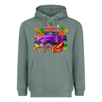 Sage mardi gras truck olivia Heavyweight Hoodie - OliviaCreatesArt