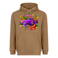 Toasted Coconut mardi gras truck olivia Heavyweight Hoodie - OliviaCreatesArt