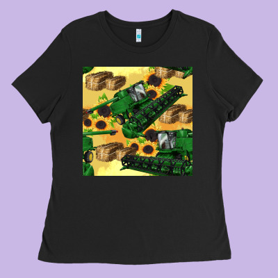 Harvester Seamless Pattern Ladies Tee Designed By Bundleandbundleshop