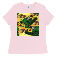 Bubblegum Pink harvester seamless pattern Ladies Tee - BundleAndBundleShop