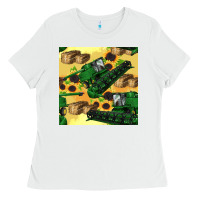 White harvester seamless pattern Ladies Tee - BundleAndBundleShop