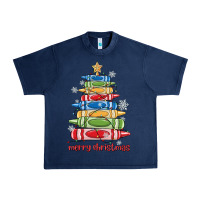 Navy crayons tree christmas Urban Heavy Tee - MaliasSmallBusiness