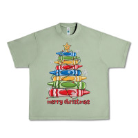 Oil Green crayons tree christmas Urban Heavy Tee - MaliasSmallBusiness