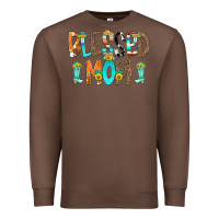 Chestnut Blessed Mom Premium Sweatshirt - CowCowDesign