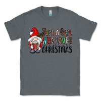 Charcoal Heather just a girk who loves christmas Classic Tee - CowhideDigitalArt