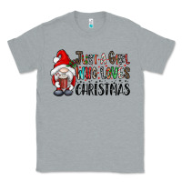Heather Grey just a girk who loves christmas Classic Tee - CowhideDigitalArt