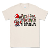 Natural just a girk who loves christmas Classic Tee - CowhideDigitalArt