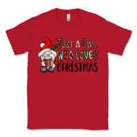 Red just a girk who loves christmas Classic Tee - CowhideDigitalArt