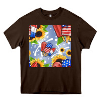 Chocolate Brown patriotic popsicle Heavy Core Tee - BundleAndBundleShop