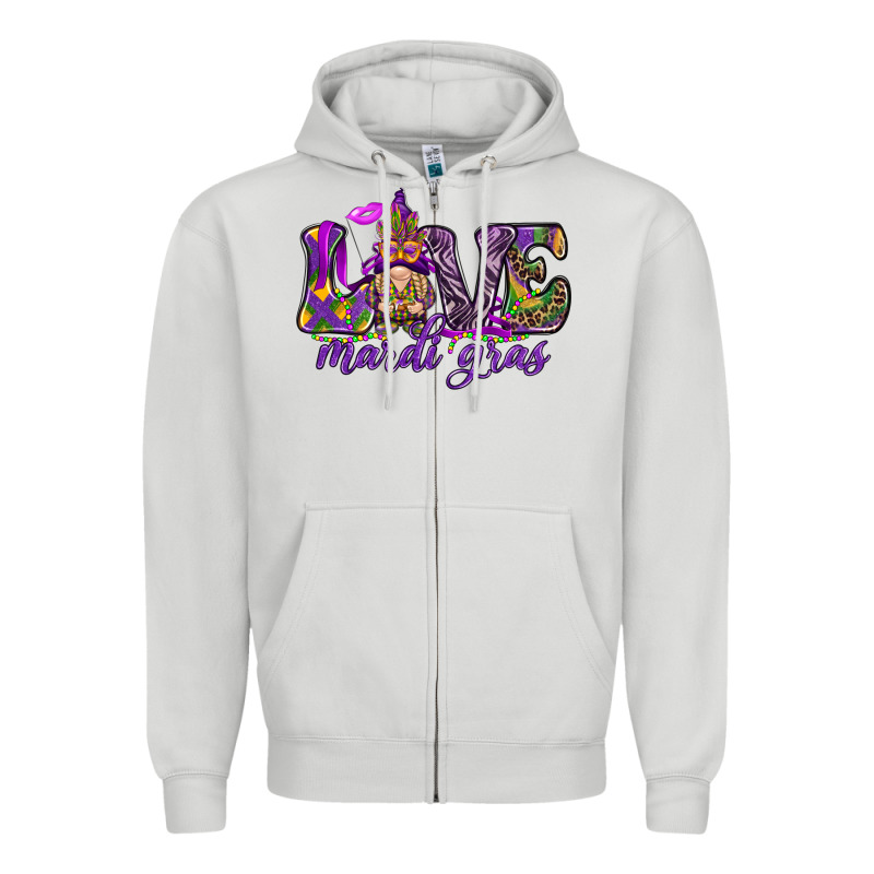 Love Mardi Gras With Gnome Zipper Hoodie by HowdyJamesFarm | Teevron