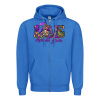 True Royal Love Mardi Gras with gnome Zipper Hoodie - HowdyJamesFarm