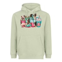 Matcha pig coffee cups Heavyweight Hoodie - OliviaCreatesArt