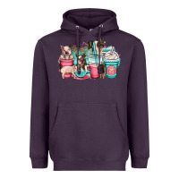 Plum pig coffee cups Heavyweight Hoodie - OliviaCreatesArt
