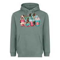 Sage pig coffee cups Heavyweight Hoodie - OliviaCreatesArt