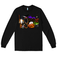 Black Halloween Nurse Long Sleeve Tee - LillyAllenDesigns