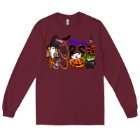 Burgundy Halloween Nurse Long Sleeve Tee - LillyAllenDesigns