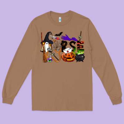 Halloween Nurse Long Sleeve Tee Designed By Lillyallendesigns