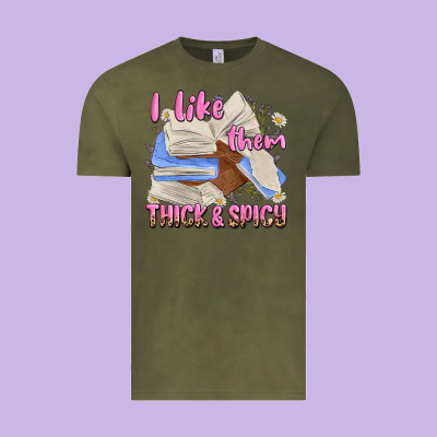 I Like Them Thick And Spicy Vintage Tee Designed By Maliassmallbusiness