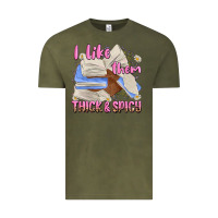 Vintage Olive i like them thick and spicy Vintage Tee - MaliasSmallBusiness